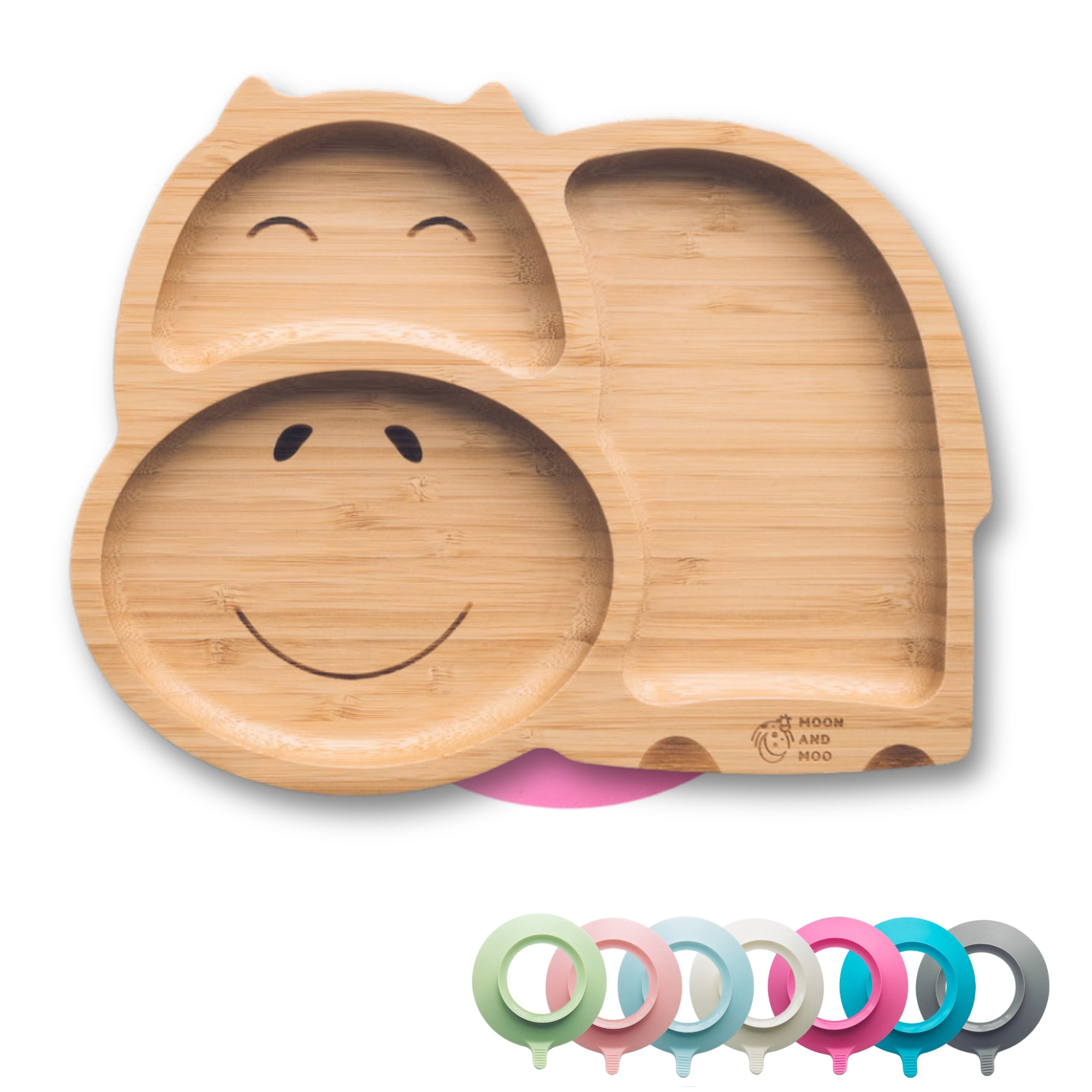 Hippo Bamboo Suction Plate