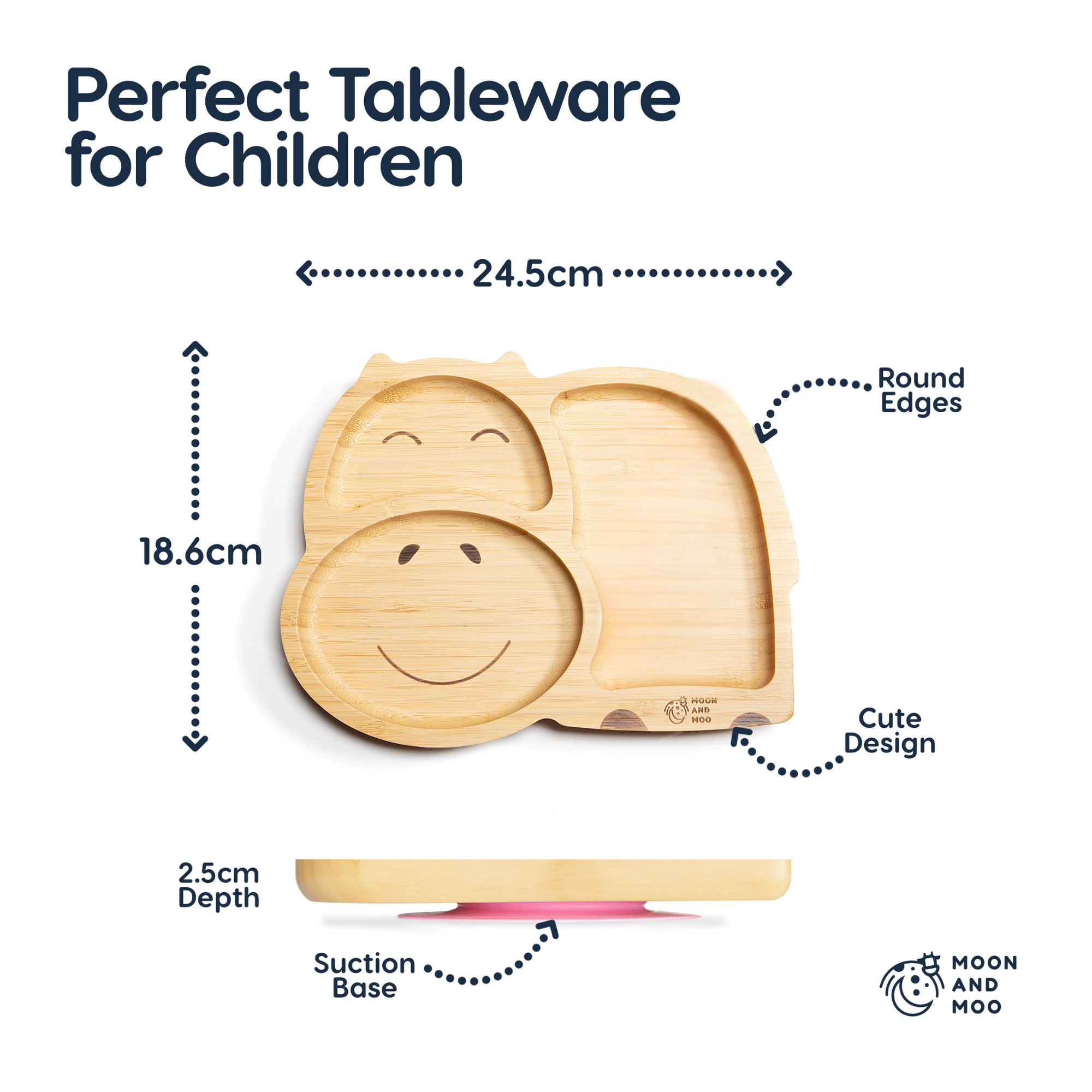 Hippo Bamboo Suction Plate