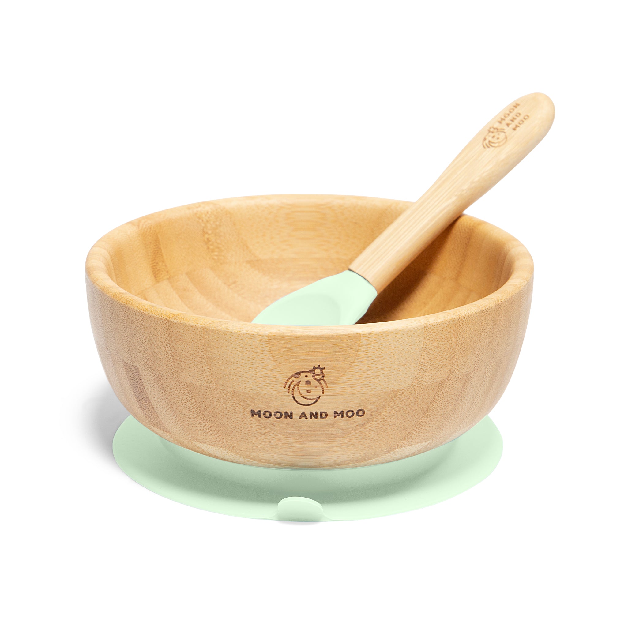 Bamboo Suction Bowl and Spoon Set