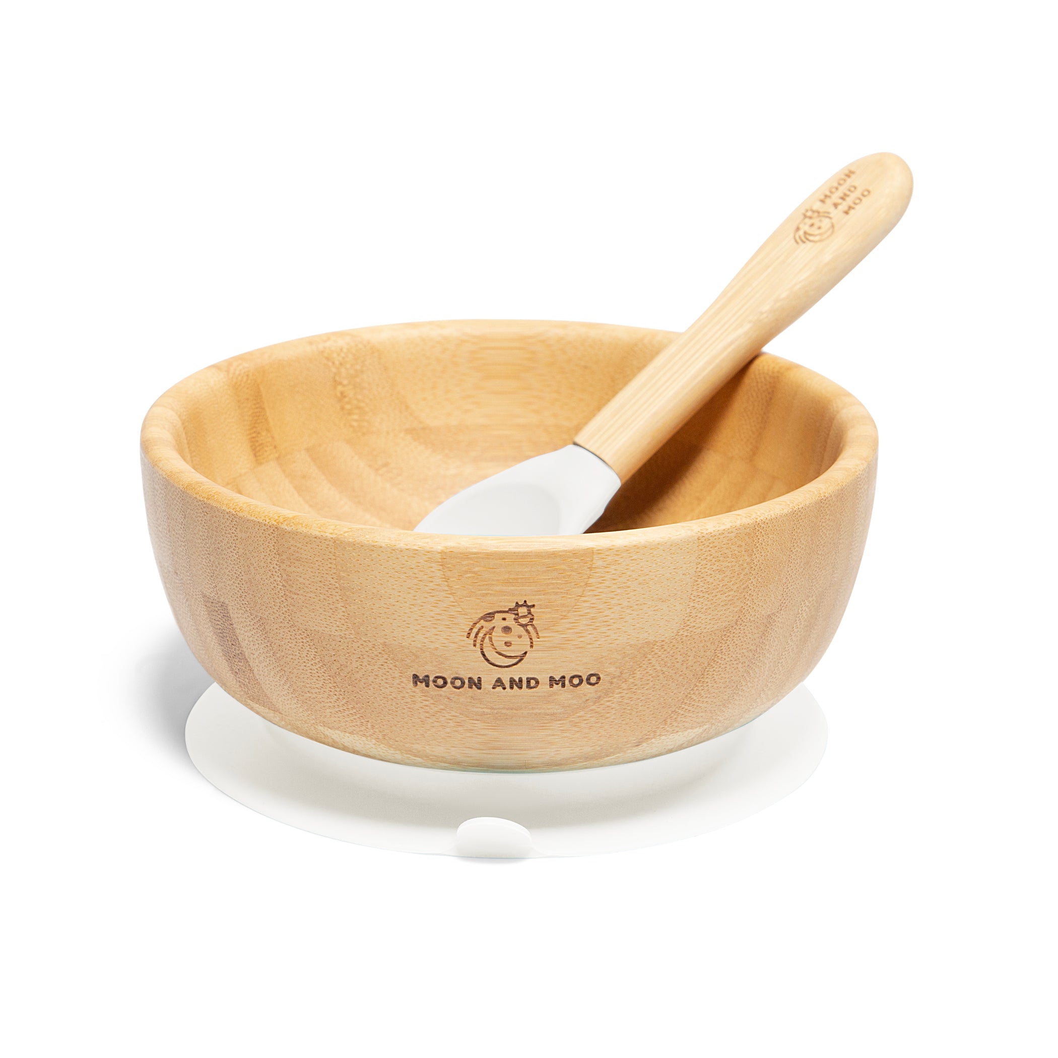 Bamboo Suction Bowl and Spoon Set