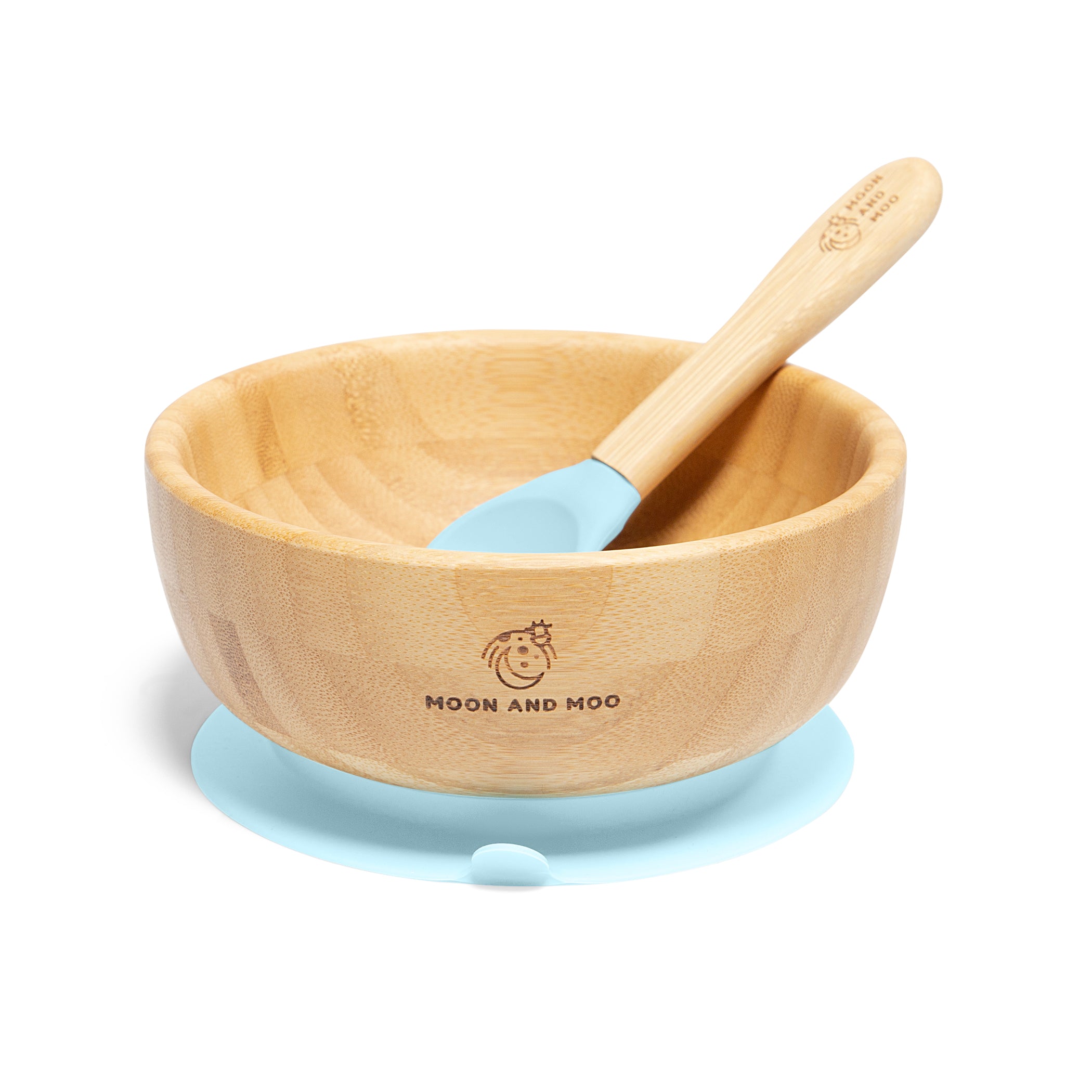 Bamboo Suction Bowl and Spoon Set