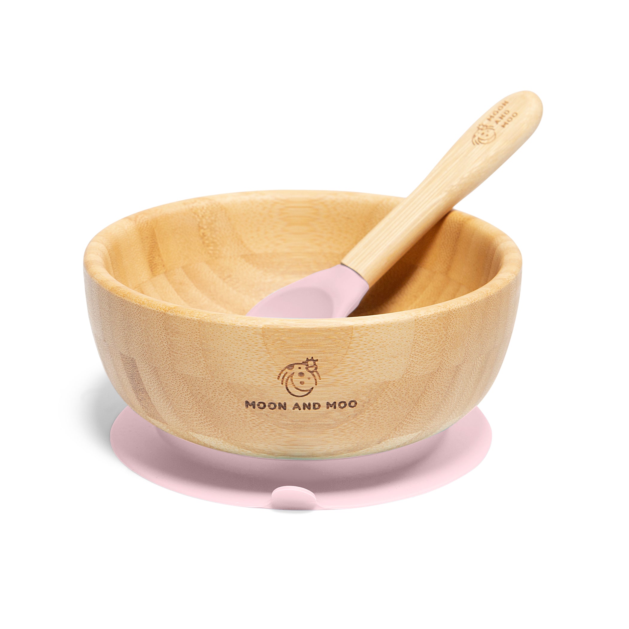 Bamboo Suction Bowl and Spoon Set