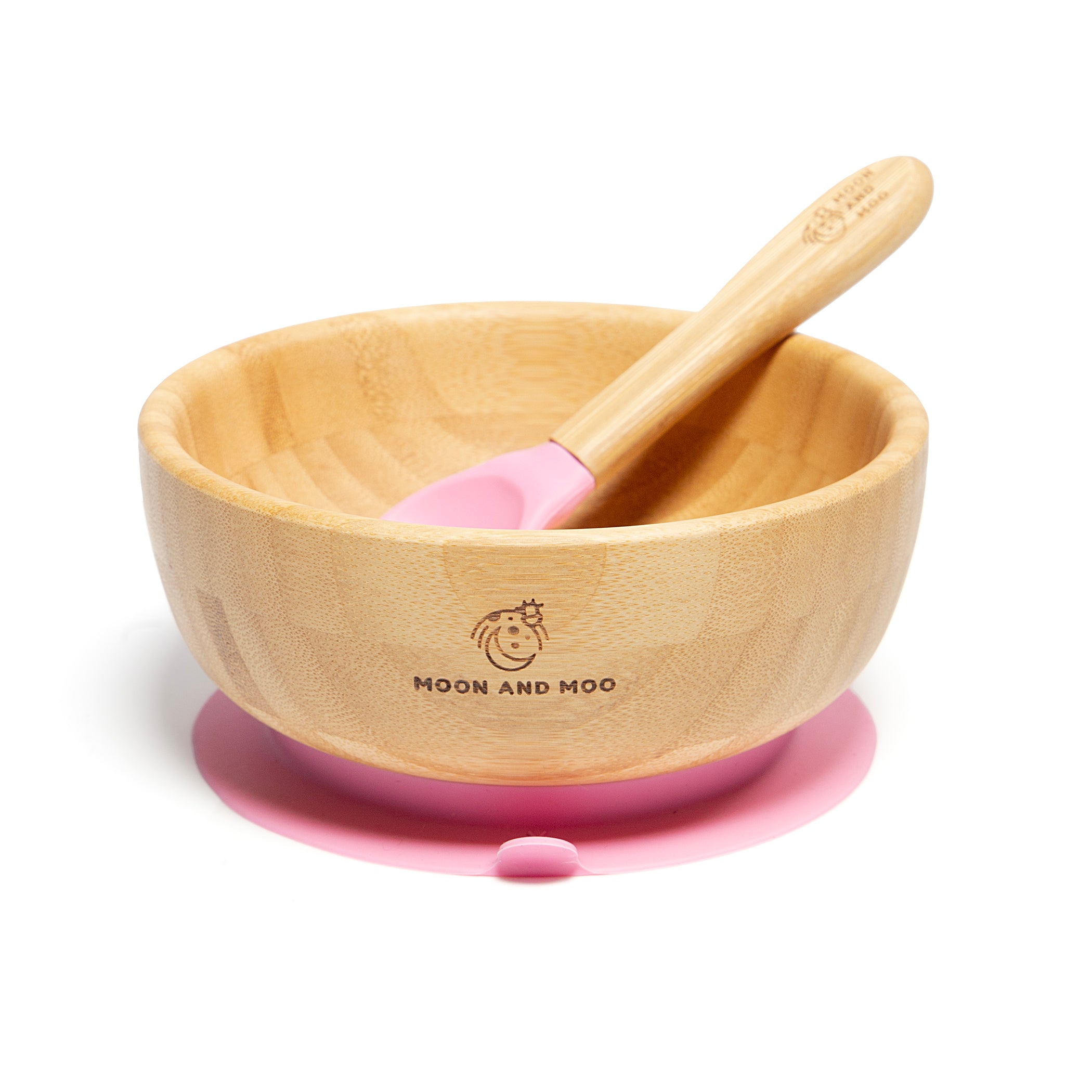 Bamboo Suction Bowl and Spoon Set